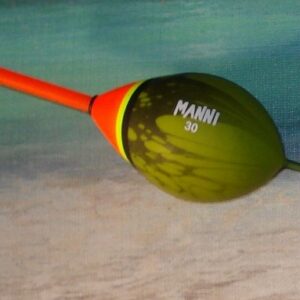 Galleggiante scorrevole e fisso porta starlite mm. 4,5 Ditta Manni modello Long Beach gr. 20 - 25  e 30