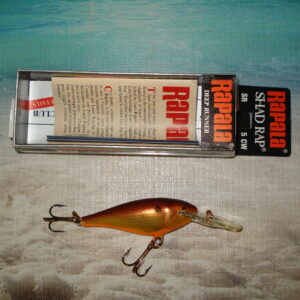 Vintage Rapala made in Finlandia SHAD RAP SR-5 CW Crawdad  GR. 6 CM. 5