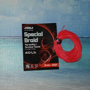 Special Braid Jatsui for Assist Hooks color red mt 5