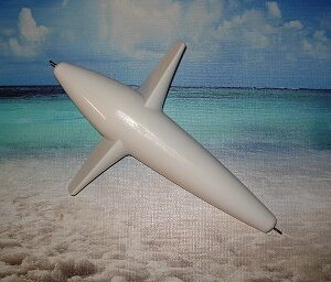 Big Sea Bird Fish BIANCO aereoplanino traina teaser grande armato cm. 23
