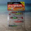 Set 4 pezzi Power Minnow Shad Tail Rapture gr. 5 cm. 7,5 con amo #1/0