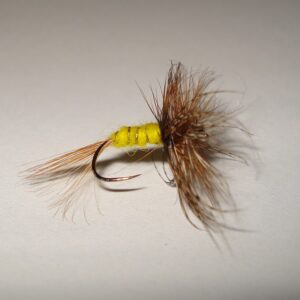 Mosca Black Silver Fly Dry artigianale MAY FLY YELLOW  amo #12