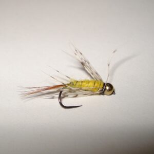 NINFA  Black Silver Fly artigianale MB SPIDER GB YELLOW amo #14