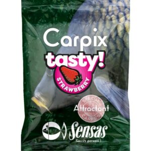 Additivo SENSAS in polvere Carpix TASTY gusto STRAWBERRY Fragola  gr. 300